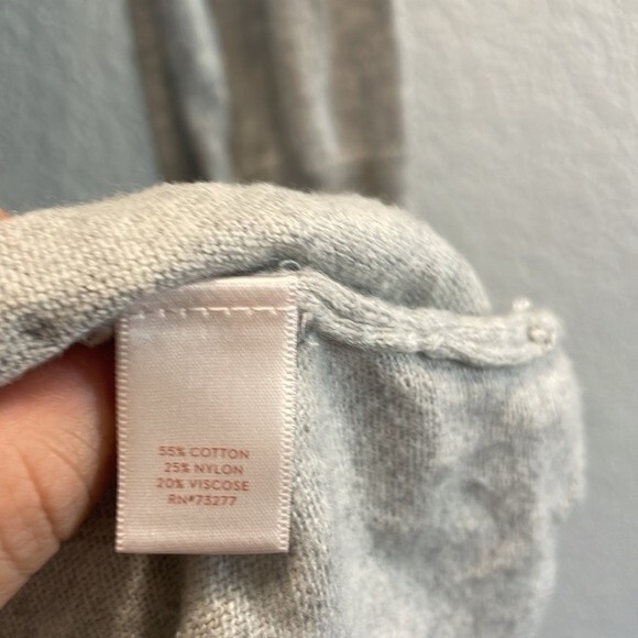 LC Lauren Conrad Gray Sequin Tie Front Sweater Size Large - Picture 6 of 8